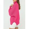 image:imageANRABESS Womens Oversized Fashion Long Sleeve Quarter Zip Baggy Loose Slouchy Sweater Pullover Tops 2025 Fall OutfitsRose