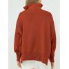 image:imageANRABESS Womens Oversized Fashion Long Sleeve Quarter Zip Baggy Loose Slouchy Sweater Pullover Tops 2025 Fall OutfitsRust