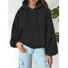 image:imageANRABESS Womens Oversized Hoodies Lantern sleeve Fleece Sweatshirts 2025 Fall Winter Loose Pullover Preppy ClothesBlack