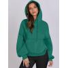 image:imageANRABESS Womens Oversized Hoodies Lantern sleeve Fleece Sweatshirts 2025 Fall Winter Loose Pullover Preppy ClothesGreen
