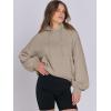 image:imageANRABESS Womens Oversized Hoodies Lantern sleeve Fleece Sweatshirts 2025 Fall Winter Loose Pullover Preppy ClothesKhaki