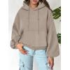 image:imageANRABESS Womens Oversized Hoodies Lantern sleeve Fleece Sweatshirts 2025 Fall Winter Loose Pullover Preppy ClothesKhaki