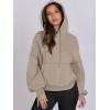image:imageANRABESS Womens Oversized Hoodies Lantern sleeve Fleece Sweatshirts 2025 Fall Winter Loose Pullover Preppy ClothesKhaki