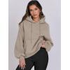 image:imageANRABESS Womens Oversized Hoodies Lantern sleeve Fleece Sweatshirts 2025 Fall Winter Loose Pullover Preppy ClothesKhaki