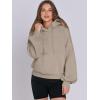 image:imageANRABESS Womens Oversized Hoodies Lantern sleeve Fleece Sweatshirts 2025 Fall Winter Loose Pullover Preppy ClothesKhaki