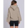 image:imageANRABESS Womens Oversized Hoodies Lantern sleeve Fleece Sweatshirts 2025 Fall Winter Loose Pullover Preppy ClothesKhaki