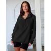 image:imageANRABESS Womens Oversized Sweatshirt Long Sleeve Henley Pullover Tops 2026 Spring Casual Button Loose Fit Teens OutfitsBlack