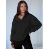 image:imageANRABESS Womens Oversized Sweatshirt Long Sleeve Henley Pullover Tops 2026 Spring Casual Button Loose Fit Teens OutfitsBlack