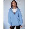 image:imageANRABESS Womens Oversized Sweatshirt Long Sleeve Henley Pullover Tops 2026 Spring Casual Button Loose Fit Teens OutfitsBright Blue