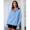 image:imageANRABESS Womens Oversized Sweatshirt Long Sleeve Henley Pullover Tops 2026 Spring Casual Button Loose Fit Teens OutfitsBright Blue