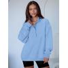 image:imageANRABESS Womens Oversized Sweatshirt Long Sleeve Henley Pullover Tops 2026 Spring Casual Button Loose Fit Teens OutfitsBright Blue