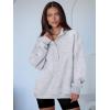 image:imageANRABESS Womens Oversized Sweatshirt Long Sleeve Henley Pullover Tops 2026 Spring Casual Button Loose Fit Teens OutfitsLight Grey