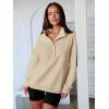 image:imageANRABESS Womens Oversized Sweatshirt Long Sleeve Henley Pullover Tops 2026 Spring Casual Button Loose Fit Teens OutfitsParchment