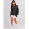 image:imageANRABESS Womens Oversized Sweatshirts Crew Neck Long Sleeve Shirts Casual Loose Slit 2025 Fall Outfits Y2K Teen Girls ClothesBlack