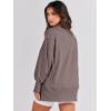 image:imageANRABESS Womens Oversized Sweatshirts Crew Neck Long Sleeve Shirts Casual Loose Slit 2025 Fall Outfits Y2K Teen Girls ClothesBrown