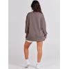 image:imageANRABESS Womens Oversized Sweatshirts Crew Neck Long Sleeve Shirts Casual Loose Slit 2025 Fall Outfits Y2K Teen Girls ClothesBrown