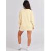 image:imageANRABESS Womens Oversized Sweatshirts Crew Neck Long Sleeve Shirts Casual Loose Slit 2025 Fall Outfits Y2K Teen Girls ClothesCream Yellow