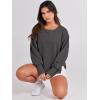 image:imageANRABESS Womens Oversized Sweatshirts Crew Neck Long Sleeve Shirts Casual Loose Slit 2025 Fall Outfits Y2K Teen Girls ClothesDeep Gray