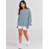 image:imageANRABESS Womens Oversized Sweatshirts Crew Neck Long Sleeve Shirts Casual Loose Slit 2025 Fall Outfits Y2K Teen Girls ClothesLight Blue