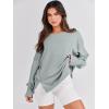 image:imageANRABESS Womens Oversized Sweatshirts Crew Neck Long Sleeve Shirts Casual Loose Slit 2025 Fall Outfits Y2K Teen Girls ClothesLight Green