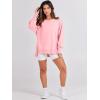 image:imageANRABESS Womens Oversized Sweatshirts Crew Neck Long Sleeve Shirts Casual Loose Slit 2025 Fall Outfits Y2K Teen Girls ClothesPink