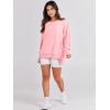image:imageANRABESS Womens Oversized Sweatshirts Crew Neck Long Sleeve Shirts Casual Loose Slit 2025 Fall Outfits Y2K Teen Girls ClothesPink