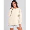 image:imageANRABESS Womens Oversized Sweatshirts Crewneck Long Sleeve Tunic Pullover Shirts Side Zipper Hoodies 2026 Spring ClothesApricot