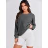 image:imageANRABESS Womens Oversized Sweatshirts Crewneck Long Sleeve Tunic Pullover Shirts Side Zipper Hoodies 2026 Spring ClothesDark Grey