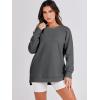 image:imageANRABESS Womens Oversized Sweatshirts Crewneck Long Sleeve Tunic Pullover Shirts Side Zipper Hoodies 2026 Spring ClothesDark Grey