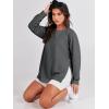 image:imageANRABESS Womens Oversized Sweatshirts Crewneck Long Sleeve Tunic Pullover Shirts Side Zipper Hoodies 2026 Spring ClothesDark Grey