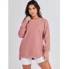 image:imageANRABESS Womens Oversized Sweatshirts Crewneck Long Sleeve Tunic Pullover Shirts Side Zipper Hoodies 2026 Spring ClothesDark Pink