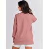 image:imageANRABESS Womens Oversized Sweatshirts Crewneck Long Sleeve Tunic Pullover Shirts Side Zipper Hoodies 2026 Spring ClothesDark Pink