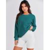 image:imageANRABESS Womens Oversized Sweatshirts Crewneck Long Sleeve Tunic Pullover Shirts Side Zipper Hoodies 2026 Spring ClothesDusty Blue