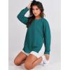image:imageANRABESS Womens Oversized Sweatshirts Crewneck Long Sleeve Tunic Pullover Shirts Side Zipper Hoodies 2026 Spring ClothesDusty Blue