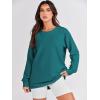 image:imageANRABESS Womens Oversized Sweatshirts Crewneck Long Sleeve Tunic Pullover Shirts Side Zipper Hoodies 2026 Spring ClothesDusty Blue