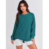 image:imageANRABESS Womens Oversized Sweatshirts Crewneck Long Sleeve Tunic Pullover Shirts Side Zipper Hoodies 2026 Spring ClothesDusty Blue