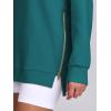 image:imageANRABESS Womens Oversized Sweatshirts Crewneck Long Sleeve Tunic Pullover Shirts Side Zipper Hoodies 2026 Spring ClothesDusty Blue