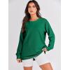 image:imageANRABESS Womens Oversized Sweatshirts Crewneck Long Sleeve Tunic Pullover Shirts Side Zipper Hoodies 2026 Spring ClothesGreen