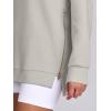 image:imageANRABESS Womens Oversized Sweatshirts Crewneck Long Sleeve Tunic Pullover Shirts Side Zipper Hoodies 2026 Spring ClothesGrey Apricot
