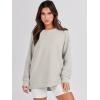 image:imageANRABESS Womens Oversized Sweatshirts Crewneck Long Sleeve Tunic Pullover Shirts Side Zipper Hoodies 2026 Spring ClothesGrey Apricot