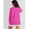 image:imageANRABESS Womens Oversized Sweatshirts Crewneck Long Sleeve Tunic Pullover Shirts Side Zipper Hoodies 2026 Spring ClothesHot Pink