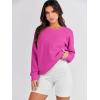 image:imageANRABESS Womens Oversized Sweatshirts Crewneck Long Sleeve Tunic Pullover Shirts Side Zipper Hoodies 2026 Spring ClothesHot Pink