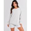 image:imageANRABESS Womens Oversized Sweatshirts Crewneck Long Sleeve Tunic Pullover Shirts Side Zipper Hoodies 2026 Spring ClothesLight Gray