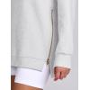 image:imageANRABESS Womens Oversized Sweatshirts Crewneck Long Sleeve Tunic Pullover Shirts Side Zipper Hoodies 2026 Spring ClothesLight Gray