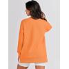 image:imageANRABESS Womens Oversized Sweatshirts Crewneck Long Sleeve Tunic Pullover Shirts Side Zipper Hoodies 2026 Spring ClothesOrange