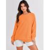 image:imageANRABESS Womens Oversized Sweatshirts Crewneck Long Sleeve Tunic Pullover Shirts Side Zipper Hoodies 2026 Spring ClothesOrange