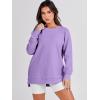 image:imageANRABESS Womens Oversized Sweatshirts Crewneck Long Sleeve Tunic Pullover Shirts Side Zipper Hoodies 2026 Spring ClothesPurple