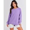 image:imageANRABESS Womens Oversized Sweatshirts Crewneck Long Sleeve Tunic Pullover Shirts Side Zipper Hoodies 2026 Spring ClothesPurple