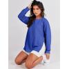 image:imageANRABESS Womens Oversized Sweatshirts Crewneck Long Sleeve Tunic Pullover Shirts Side Zipper Hoodies 2026 Spring ClothesRoyal Blue