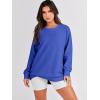 image:imageANRABESS Womens Oversized Sweatshirts Crewneck Long Sleeve Tunic Pullover Shirts Side Zipper Hoodies 2026 Spring ClothesRoyal Blue